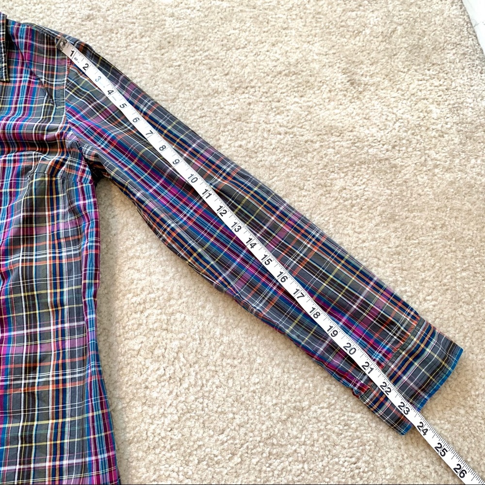 TALBOTS Petite Purple Plaid Button Down—SZ. 8P - Picture 12 of 14